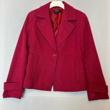 Talbots Blazer Womens 8 Cherry Red Buttons
