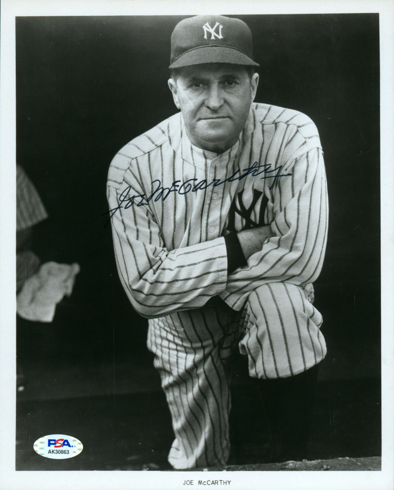 Joe McCarthy Signed PSA/DNA COA Autographed 8X10 Photo Autograph Auto HOF D:1978