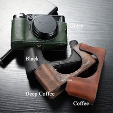 Handmade Real Leather Camera Case Bag Half Body For Fujifilm X100V X100F X100vi
