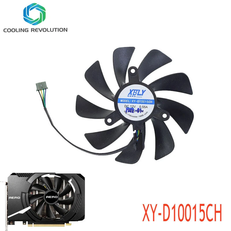 95MM XY-D10015CH Video card fan for MSI Gaming GeForce RTX 3050 3060 AERO ITX - Image 2 of 2