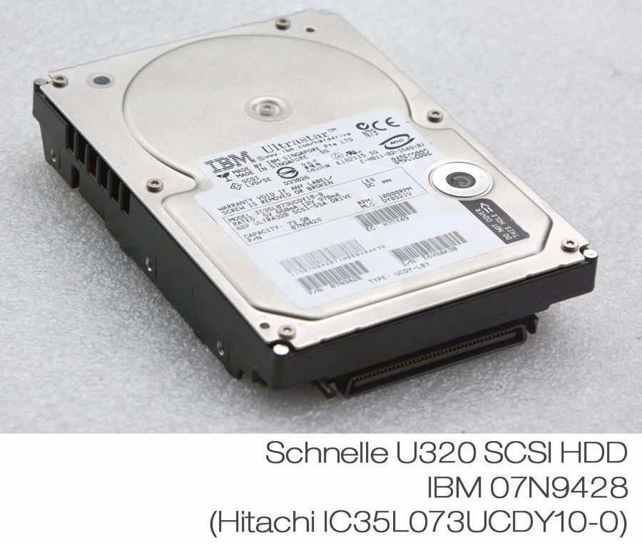 80-POL 73GB IBM Lvd/Se IC35L073UCDY10-0 07N9428 SCSI Hard Drive n812 - Image 2 of 2