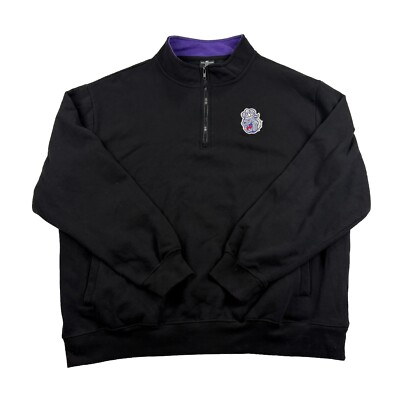 James Madison Dukes Tortugas Logo 1/4 Zip Pullover Colosseum Mens 2XL Black