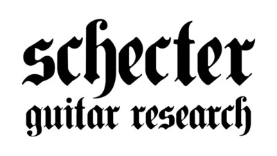 Schecter Guitars Klebeschrift Aufkleber   19 cm schwarz