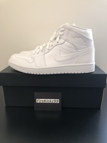 Nike Air Jordan 1 Mid Triple White Size UK 10 / US 11 / EU 45 | eBay