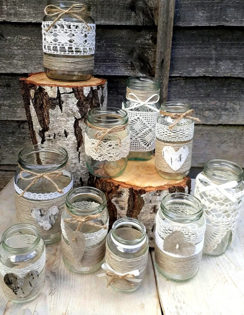 Jar on sale candle holder