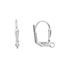 10 Silver Plated Leverback Minimalist Shield Earring Findings Ear Hooks Earwires