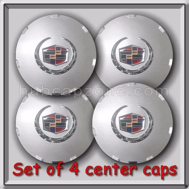2008 2009 CTS Replica Silver Cadillac CTS Center Caps Hubcaps Set