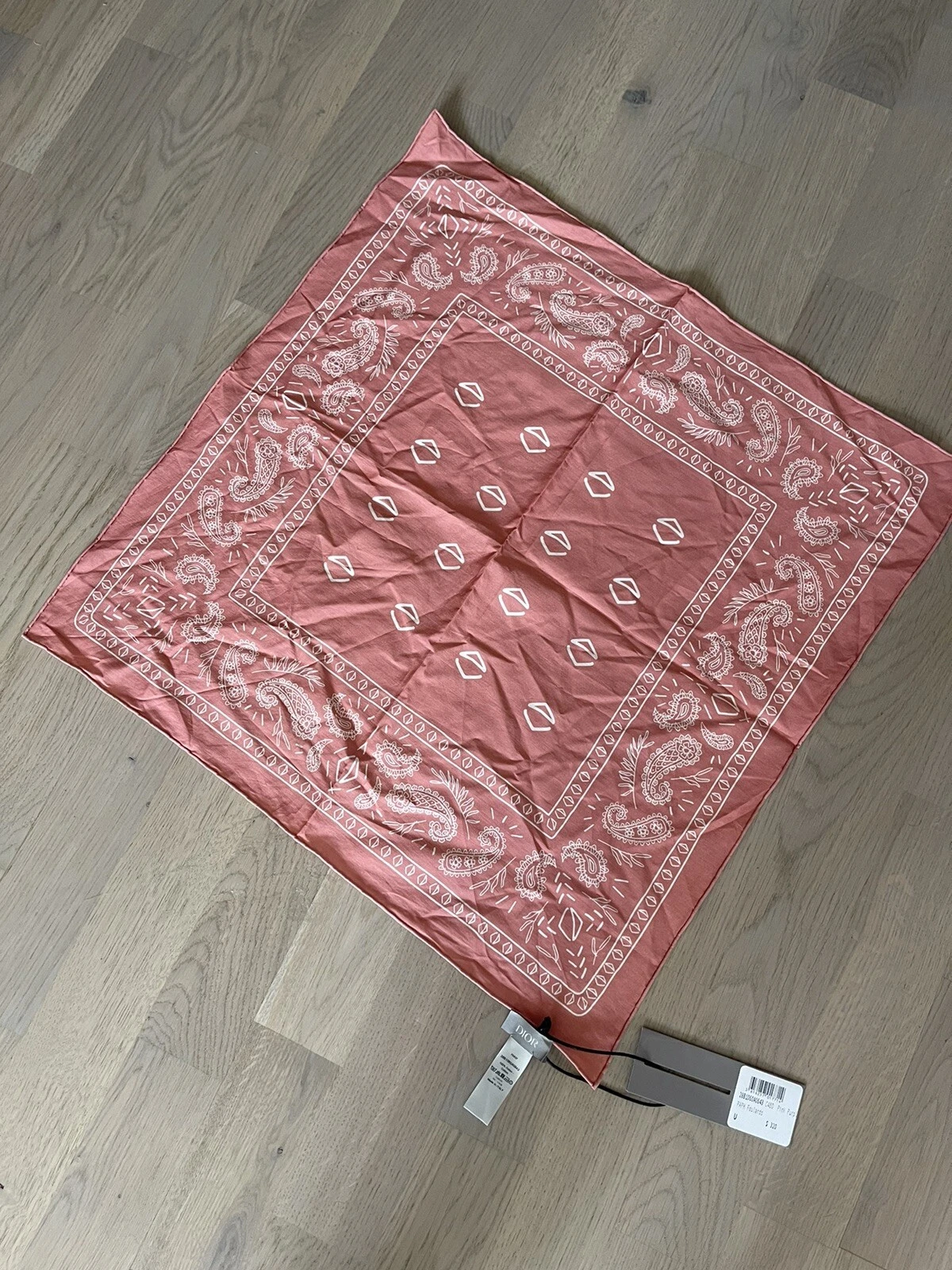 Foulard DIOR bandana coton tailles par ruban à mesurer sur photos 100% authentique