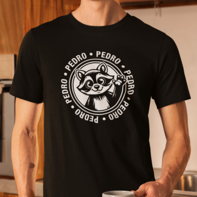 Pedro Tanzender Waschbär Trend Meme Comedy Spaß Spruch Lustig Spaß Fun T-Shirt