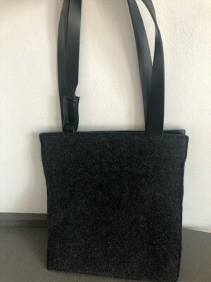 Redwall original vintage grey felt bag women / woman bag