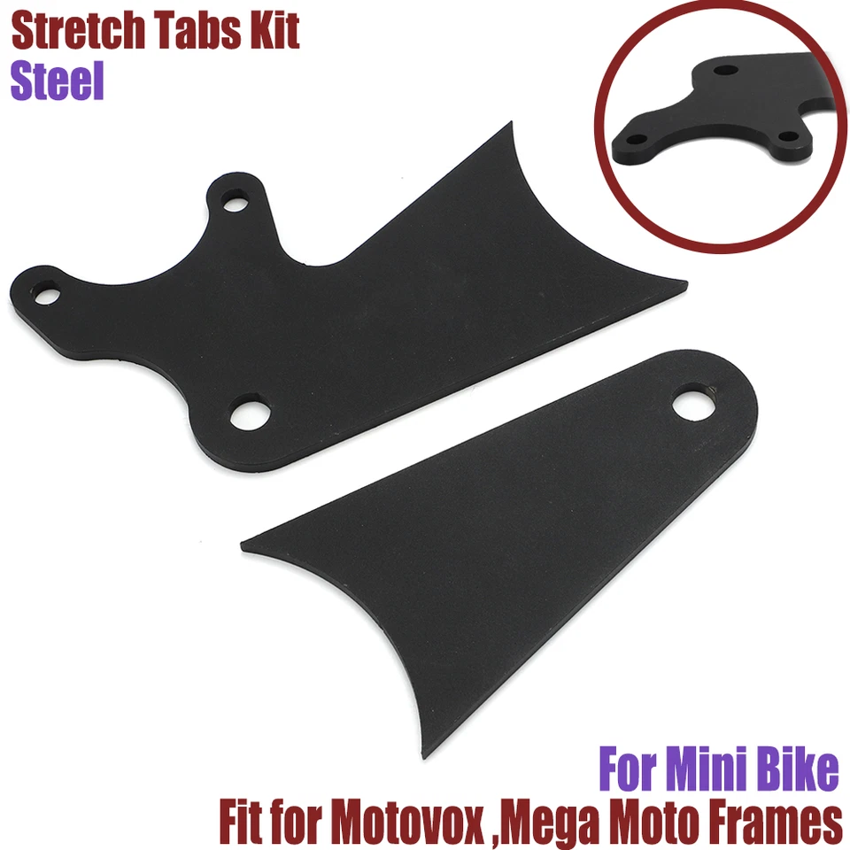 For Mini Bike Steel Stretch Tabs Kit For Motovox Frames 4in Mega Moto MBX10 US Foto 2 de 4