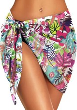 Swimsuit Coverups for Women Sarong Beach Bikini Wrap Sheer Short Skirt Chiffon