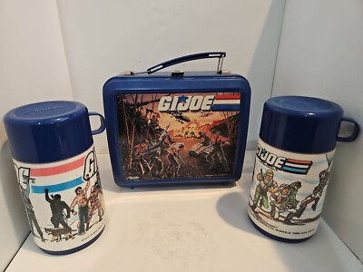 Vintage GI Joe A Real American Hero Lunch Box and Thermos by