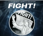 2024 President Donald Trump FIGHT .999 Fine SilverShield Proof Round MINIMINTAGE