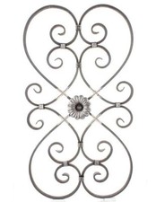 Ornement en fer forgé fer forgé 800x440mm grille pour garde-corps clôture por...