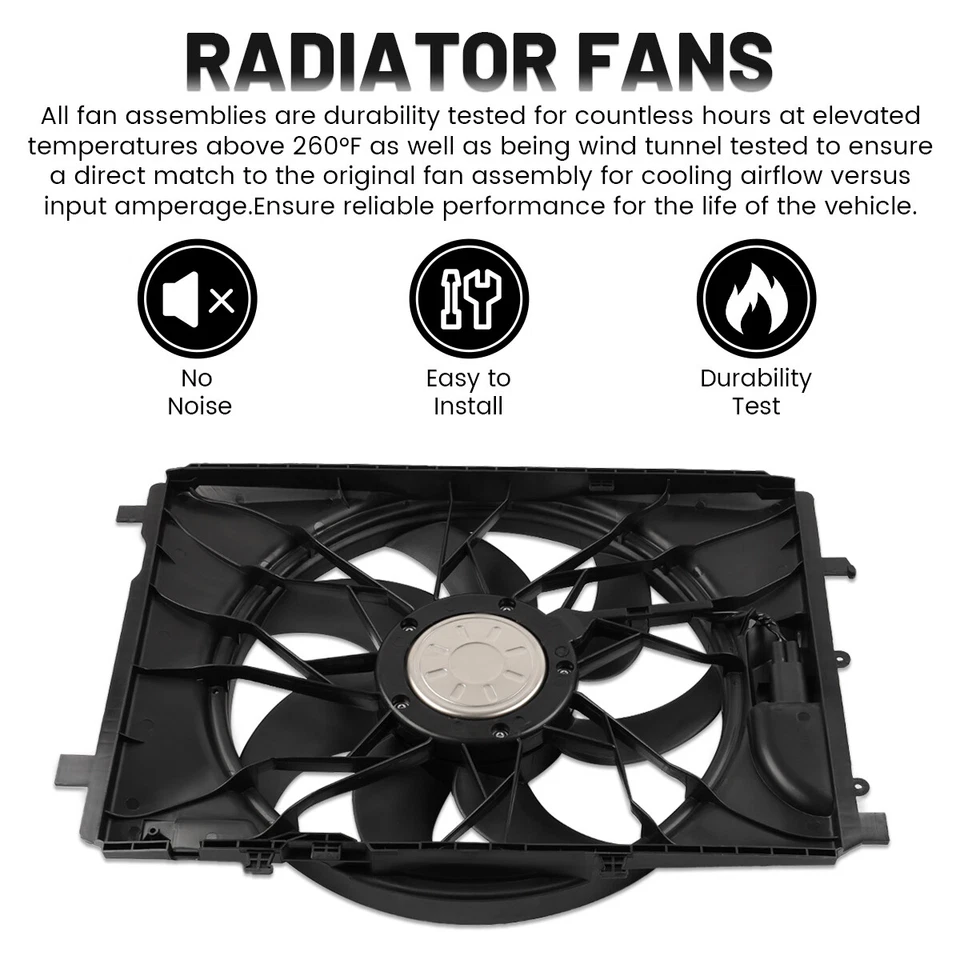 OEM Radiator Cooling Fan Assy For 2008-2014 Mercedes-Benz C300 4Matic 3.0L 3.5L - Изображение 3 из 4