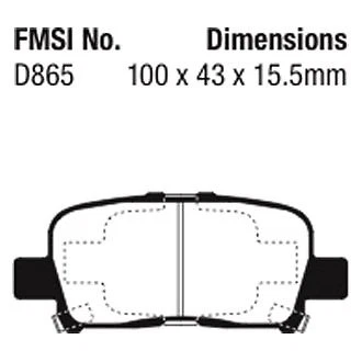 Pastillas de freno traseras EBC Greenstuff serie 6000 para camioneta y SUV para Honda Pilot 03-08 Foto 3 de 4