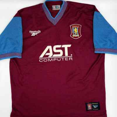 Aston Villa 1997/1998 ORIGINAL Reebok Vintage Rare Soccer Jersey (XL)