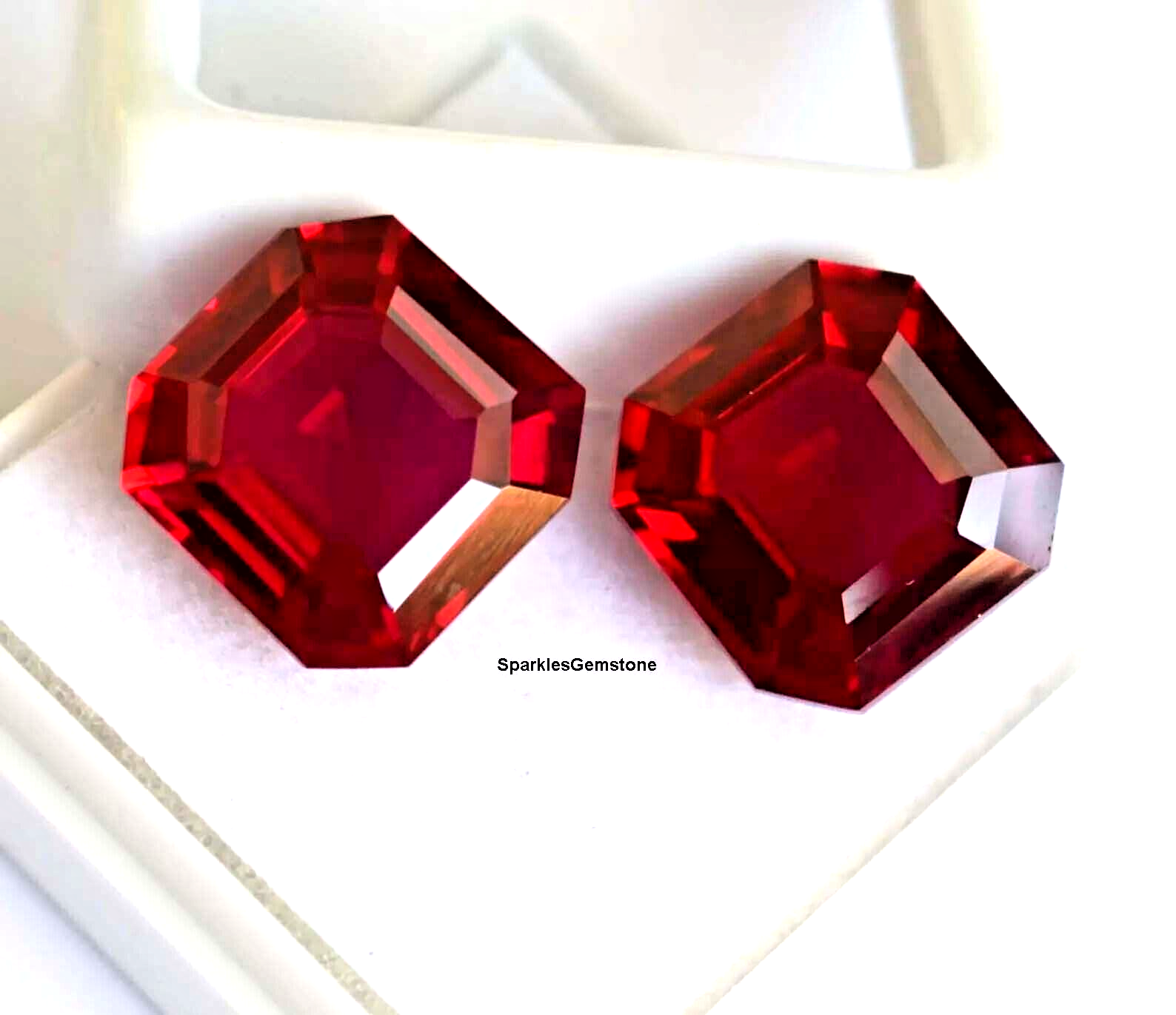Natural Pigeon Blood Red Ruby Pair 26Ct Loose Gemstones for Rings