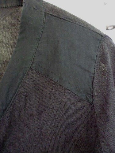 Leinen Jacke von OUI Gr 40 42 L 100% Leinen Strick dunkles Grau Reißverschluss - Bild 4 von 8