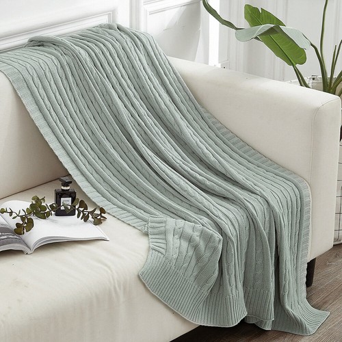 NTBAY 100% Cotton Blanket Weighted Warm Good Craftsmanship 14 Colors Throw Twin - Picture 99 of 108