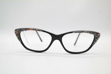 Vintage Sting A309 Multicolored Black Oval Glasses Frame Eyeglasses NOS