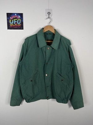 Vintage Harrington Workwear Jacke Herren L grün Talon Zip Boxer Handschuh Tasche