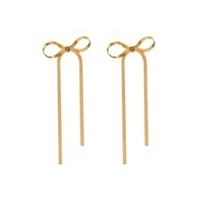 Rhinestones Earrings for Women silver rhinestone Gold-Snake Bow Earrings
