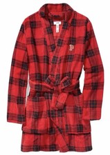 PINK Victoria's Secret Cozy Fleece Red Buffalo Check Robe XS/S Holidays