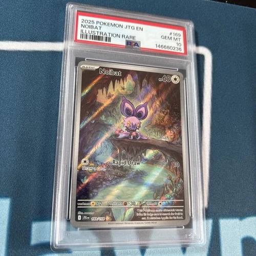 2025 POKEMON JTG EN-JOURNEY TOGETHER ILLUSTRATION RARE #169 NOIBAT PSA 10
