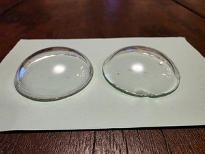 ORIGINAL GLASS BICYCLE HEAD LIGHT LENS PREWAR POST SEISS DELTA MILLER ?
