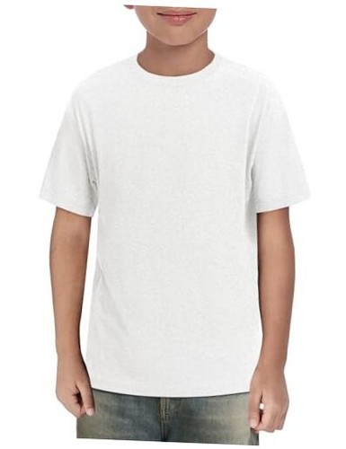 Boys Short Sleeve Shirts Kids Summer Crewneck T-Shirts Casual Tops Tees 5-14