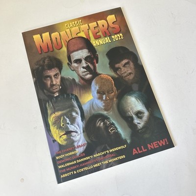 CLASSIC MONSTERS Mag 2022 Annual-signed-auto-Nige Burton-#16/250-Chaney-Naschy