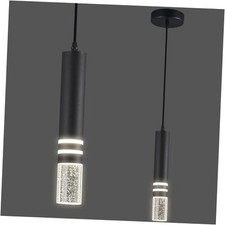 Pendant Lights Kitchen Island, Crystal Pendant Light Fixtures Mini 1-Pack Black