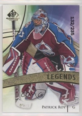 2020 SP Game Used Edition Legends Golden Burst 132/235 Patrick Roy #109 HOF au7