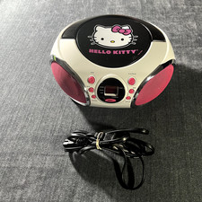 Hello Kitty CD Player Radio Stereo Boombox 2016 KT2026MBY Tested WORKS