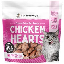 Chicken Hearts Freeze Dried Training Cat Treats with Real Chicken Hearts for ...