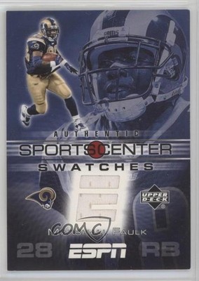 2005 Upper Deck ESPN Sports Center Swatches Marshall Faulk #SCS-MF HOF 7xr