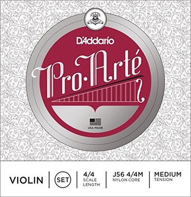 D'Addario Pro-Arte Violin String Set, 4/4 Scale, Medium Tension