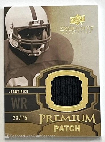 2010 Upper Deck Exquisite Collection Premium /75 Jerry Rice #EPP-JR Patch HOF