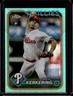 2024 Topps Chrome Logofractor Orion Kerkering RC Aqua MLB Refractor #/199