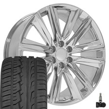 Oe Wheels Ca91 24x10 Chrome Wheels 30535r24 As Tires Tpms Set 6x139.7 31et Oe Wheels Ca91 24x10 Chrome Wheels 30535r24 As Tires Tpms Set 6x139.7 31et
