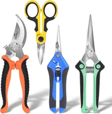 4-Pack Multifunctional Garden Scissors Set-Bidmli Stainless Steel Pruning &Flora