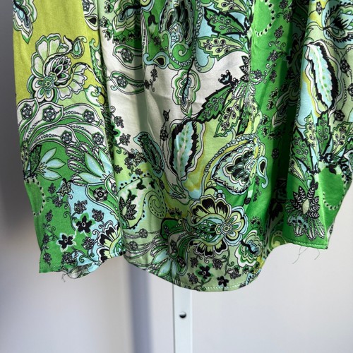 Hale Bob Green Floral Tank Top Sleeveless Casual Blouse Summer Size S - Picture 4 of 10