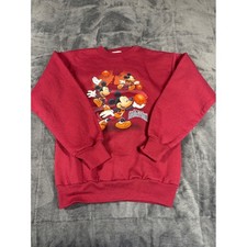 Vintage Disney Catalog Mickey Mouse Basketball Sweatshirt Burgundy Mens Medium