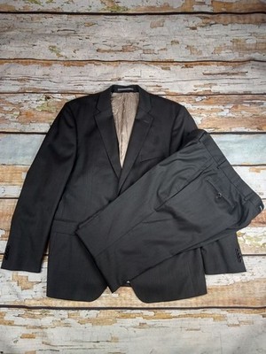 Roy Robson 2 Piece Suit Gray Wool Blazer Size 54 Trousers Size 52