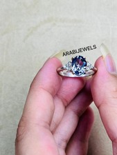 Oval Cut Alexandrite Ring 925 Sterling Silver Gift For Her.