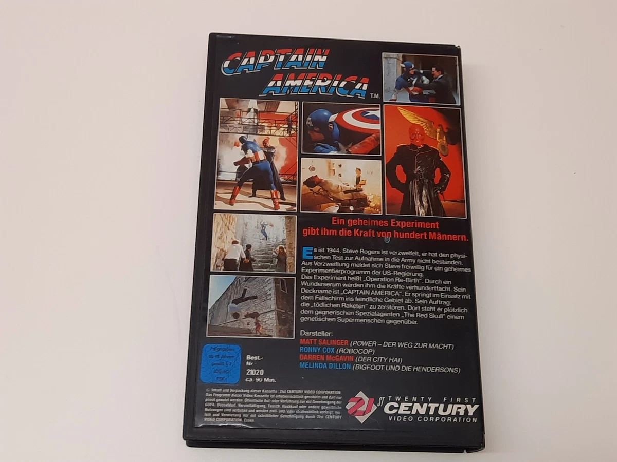 Captain America - Der Film 1990 VHS German PAL Video Hartbox Albert Pyun