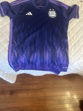 Argentina Away 2022/23 World Cup Soccer Jersey Small Adult