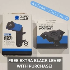 QUAD LOCK Motorcycle Brake/Clutch Mount + Vibration Dampener - NEW (FREE S+H!)